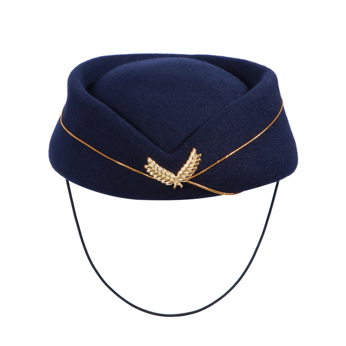 Stewardess Hat Flight Cap Attendant Costume Air Hostess Cosplay Felt Airline Women Vintage Beret Accessories Pillbox Halloween 1