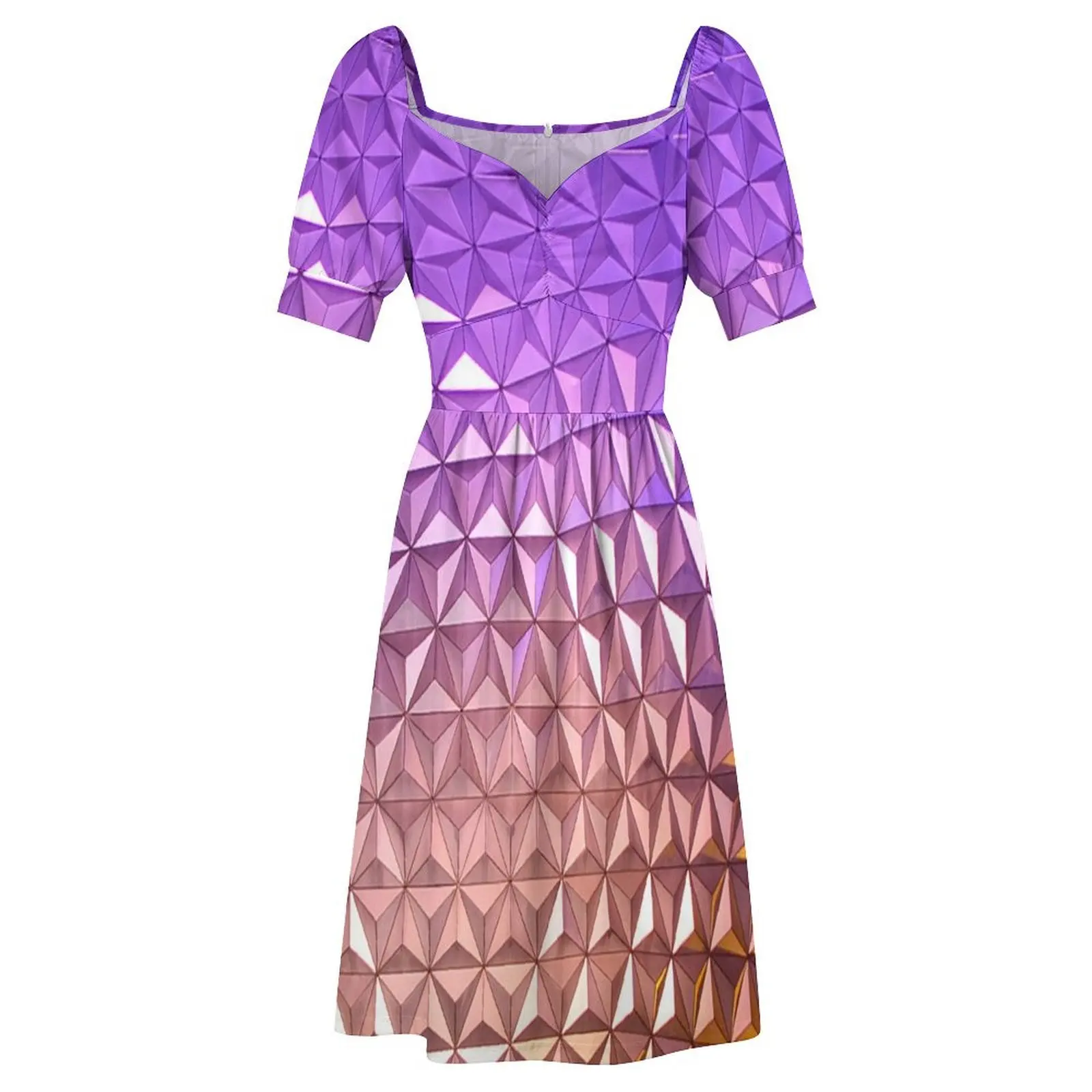 Spaceship Earth at Night in Epcot Short Sleeved Dress Woman dresses ceremony dresses Dress 4