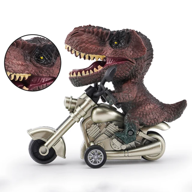 Inertia Dinosaur Riding Motorcycle Toy Animal Model Pull Back Car Toy Action Figure Powered Motor Toys For Children's Day Gifts - Image 2