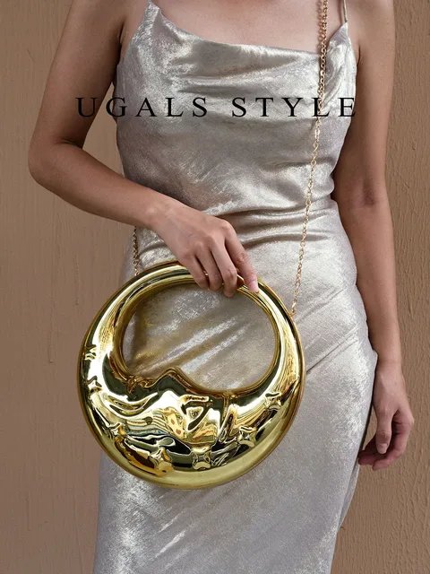 Comeon Acrylic Evening Clutch Bag Top-Handle Crescent1