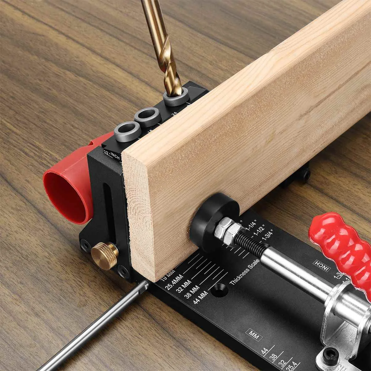 Xk4S Pocket Hole Jig Localizzatore Di Perforatori Per La Lavorazione Del Legno Regolabile Per Progetti Di Falegnameria Fai Da Te Lega Di Alluminio Di 