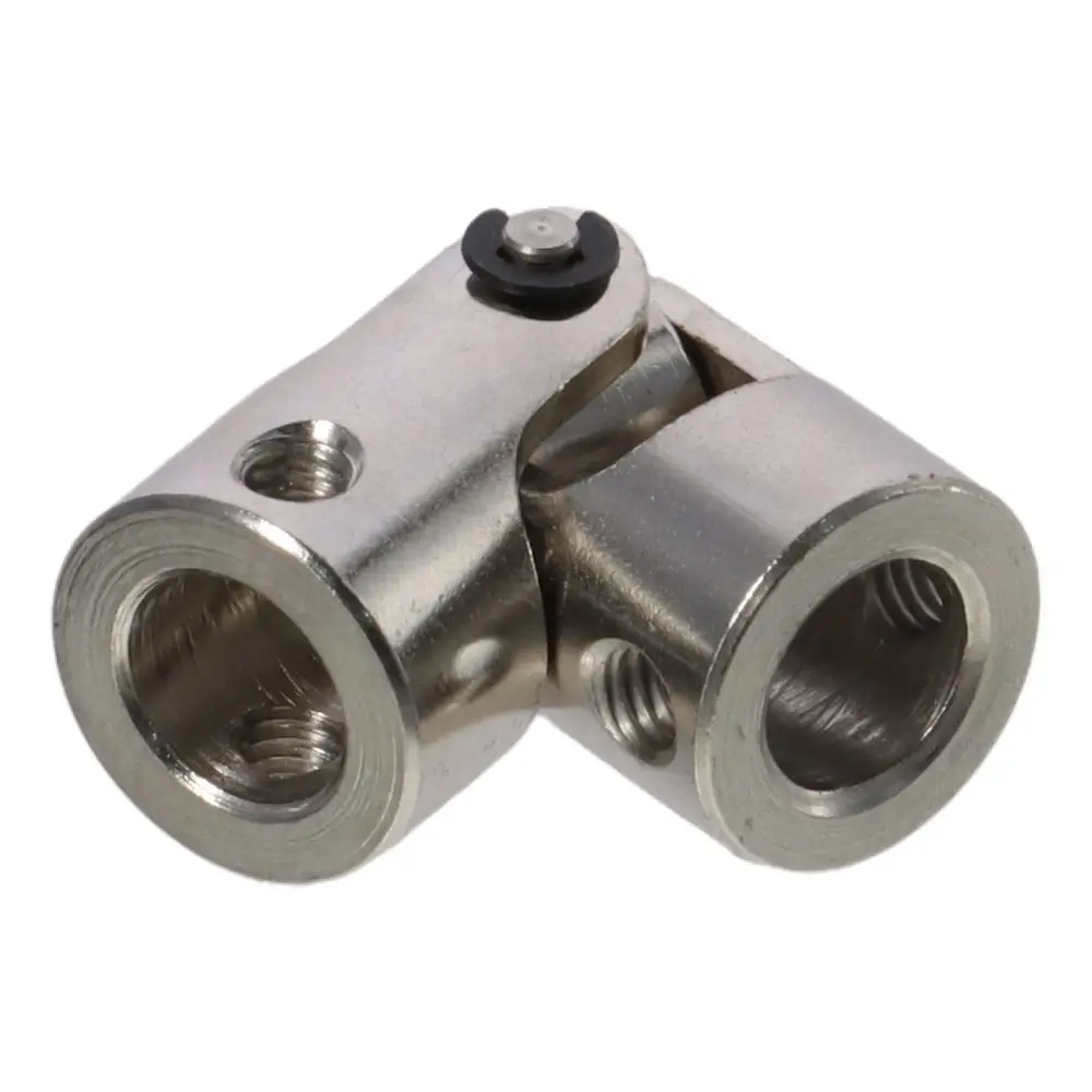 Aluminium Flexible Coupler Connection Joint Stainless Steel U Joint Coupler 8mm To 8mm Inner Dia Brushed Nickel Steering Universal Joint Coupling