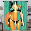 Anti-mosquito Curtains 2 Pieces Abstract Sexy Girl Blackout Curtains for Camera Window Curtain Tulle for Bedroom Blinds Kitchen 1