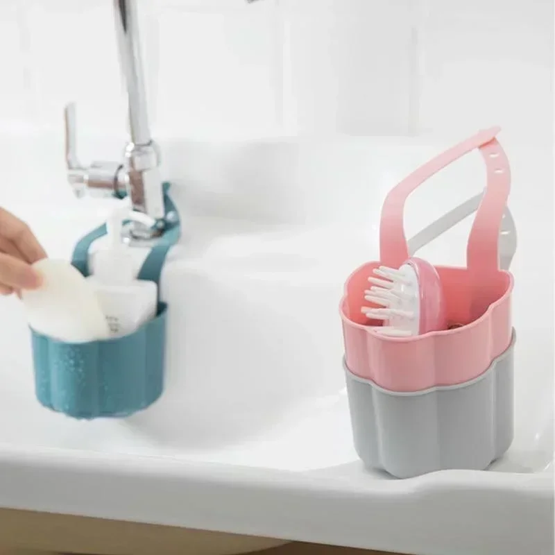 Kitchen Sink Drain Basket Bathroom Soap Sponge Holder Hanging Storage Basket Kitchen Accessories kitchen sink holder 6