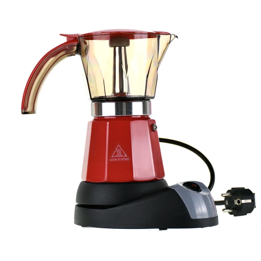 Ecocoffee 6 Bardak Elektrikli Moka Pot İtalyan Espresso Mocha Pot 220 V 50 HZ Kahve Makinesi