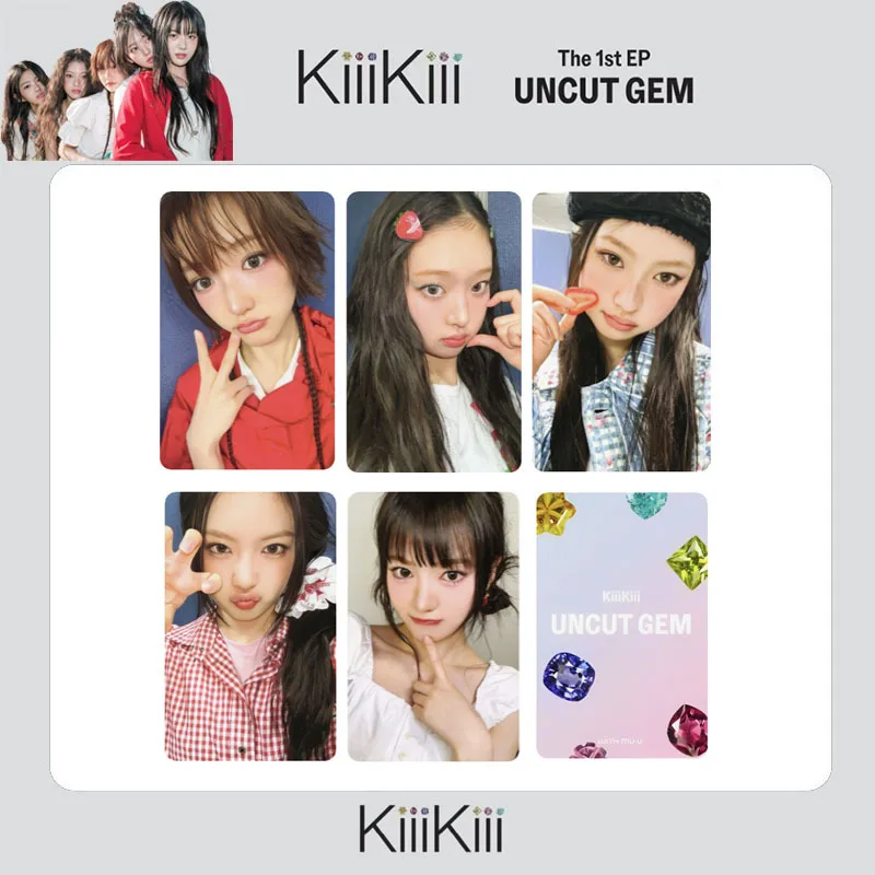KiiiKiii Jiyu Super Special カード 3D K-POP 5Pcs/Set Kpop KiiiKiii UNCUT GEM 1st Album WM MS Ver Slefie Cards