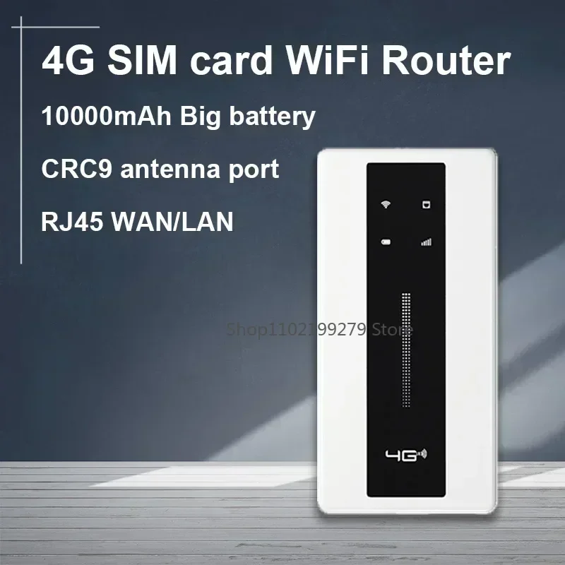 4G SIM Card Wifi Router 10000mAh Big Battery Lte Modem Travel Pocket ...