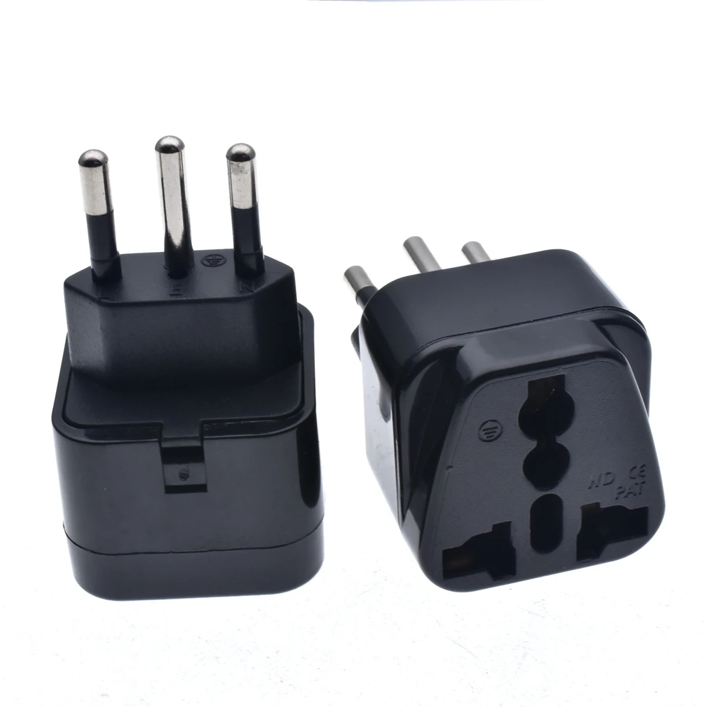 Plug Adapter 3pin Brazil AC Power UK/US/EU To Brazil Socket Travel Converter Type N