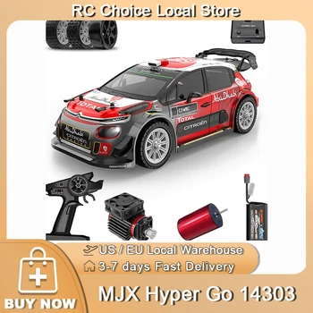1/14 MJX 14303 Rc Drift Car 2.4G High Speed Drift Rally Truck Hyper Go Brushless 4WD Off-Road RC Cars for Adults for Kids Toys 1