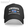 Baseball Cap Democratic Republic Of Congo EST.1960 Kinshasa Capital Men Women Unisex Sandwich Caps Snapback Golf Hat Fishing 1
