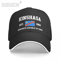 Baseball Cap Democratic Republic Of Congo EST.1960 Kinshasa Capital Men Women Unisex Sandwich Caps Snapback Golf Hat Fishing 1