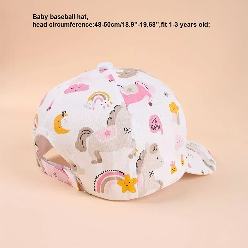 Baseball Cap Baby Hat Kids Sun Hat Summer Baby Snapback Hat Cartoon Baby Girls and Boys Visor Cap Outdoor Children Baseball Cap Toddler Sun Hats for Kids