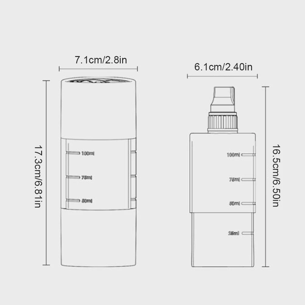 3 In 1 100ml Camping Seasoning Dispenser Bottle Small Camping Oil Bottle Dispenser for Camping BBQ Picnic Travel