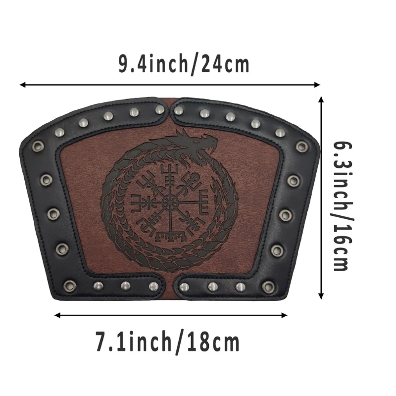 Vintage PU Leather Knight Arm Gauntlets Bracer Bracer Medieval Embossed Arm Bracers Wristband for Men Women