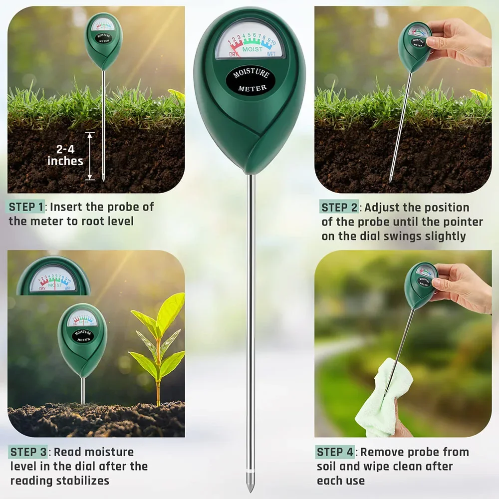 Soil Moisture Meter No Batteries Required Soil Hygrometer Sensor For Gardening Moisture Meter For House Plants Lawn soil moisture sensor soil tester soil moisture meter