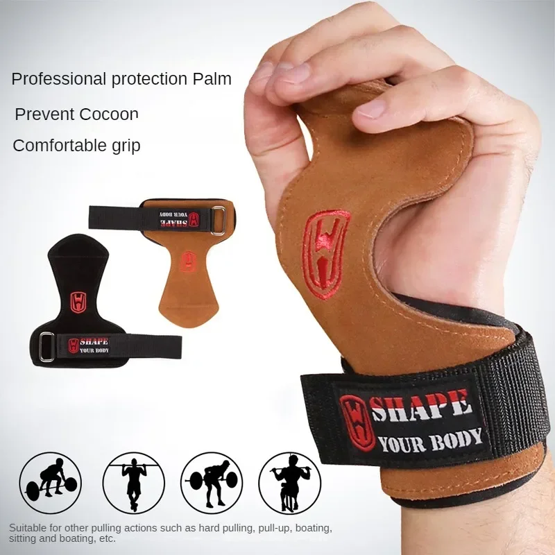 Sports Weight Lifting Training Horizontal Bar Gloves for Gym Crossfit Fitness Bodybuilding Workout Palm Protector 2