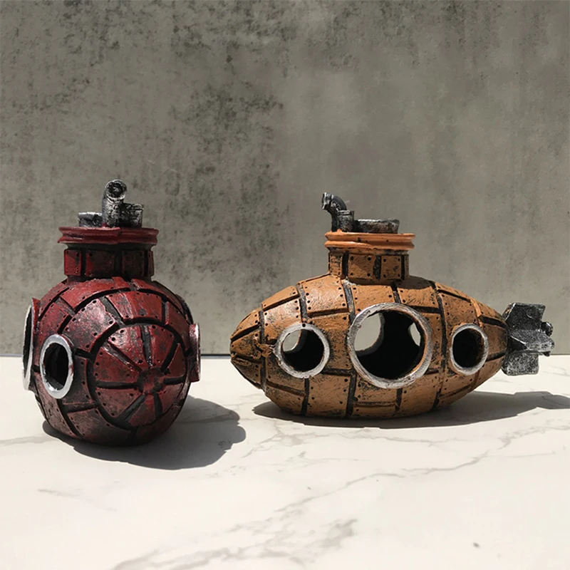 Fish Tank Aquarium Decorative Housing Ornaments Submarine Fish Tank Landscaping Breeding House Spawning 1 PC Random Color fish tank ornaments fish tank decorations aquarium ornaments mini landscape ornaments