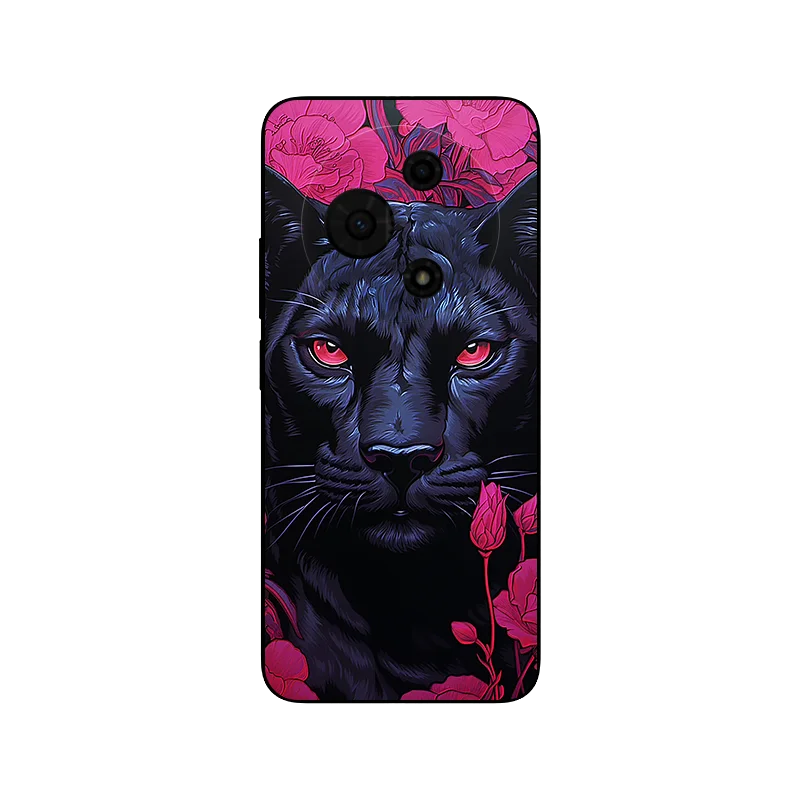 Leopard Panda Soft Silicone Phone Case - Protective Back Cover