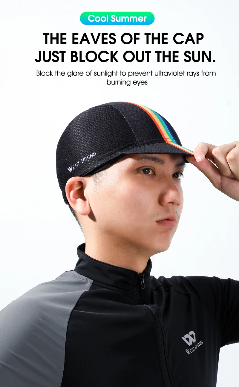 West Biking Sommer Fahrrad kappen Fahrrad hut Gorra Ciclismo atmungsaktive schnell trocknende MTB Fahrrad hut Sport kappen Männer Fahrrad ausrüstung – Detail 5