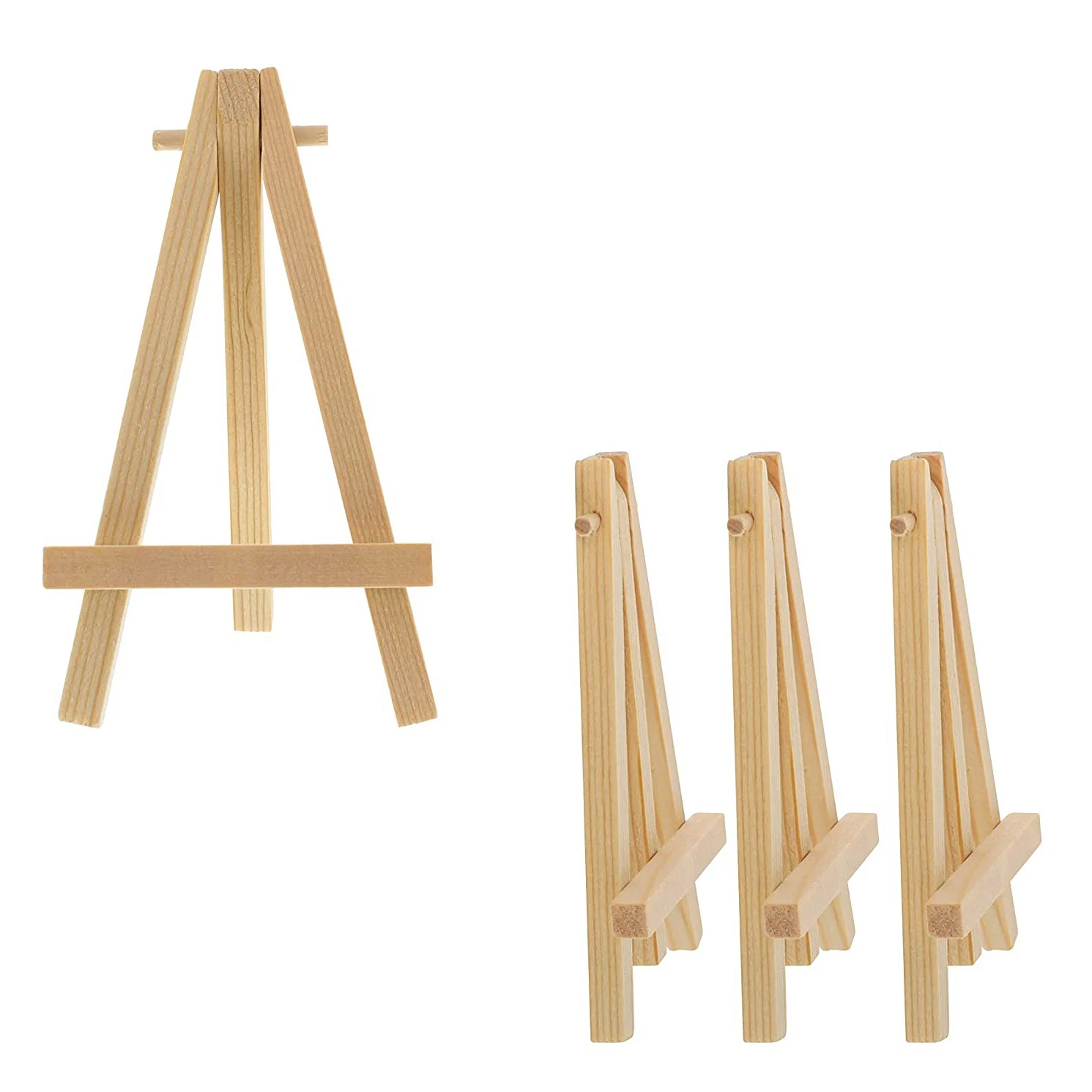 12.7cm Mini Wooden Display Stands Easels Table Top Stands 24Pcs Suitable for Children's Handicrafts Business Cards sketch easel,wooden easel,wood table easel