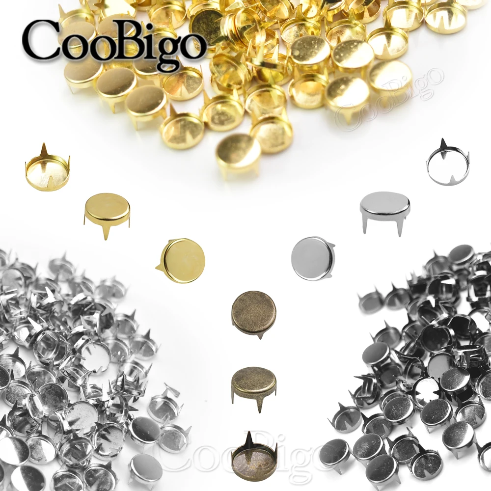 Borchie A Fungo In Metallo Per Borse E Pelle, 50 Pezzi Da 15 Mm, Colore Oro, Per Progetti Fai-da-te E Accessori Moda