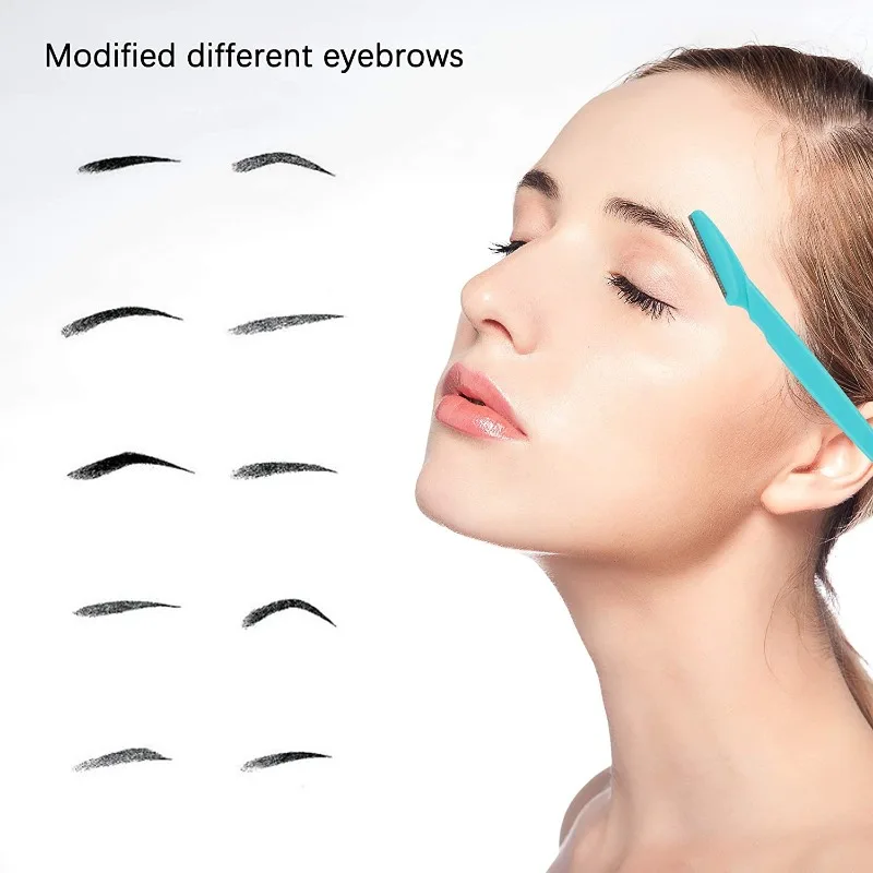 KSHBO 40Pcs Woman Makeup Portable Eyebrow Trimmer Blade Shaver Face Razor Eye Brow Epilation Hair Removal Cutters Safety Razor eyebrow trimmer set eyebrow trimmer eyebrow razor set eyebrow razor eyebrow trimmer blade face shaver