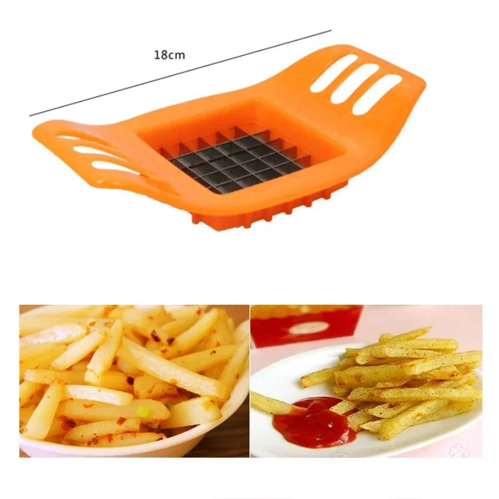 Cooking Potato Cutter Gadgets Potato Chip Stainless Steel Vegetable French Fry Chopper Chips Making Tool Kitchen vegetable cutter