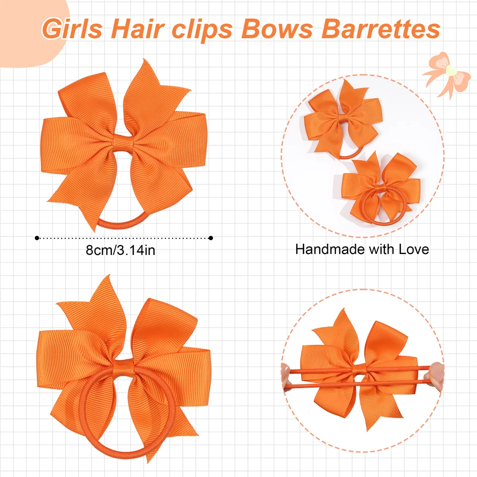 Accessori Capelli Per Scuola Clip A Fiocco Per Capelli Bambine – Nastro Grosgrain 3 Pollici, Coppia, Per Scuola E Feste Fiocchi 3 Pollici Grosgrain - Foto 7