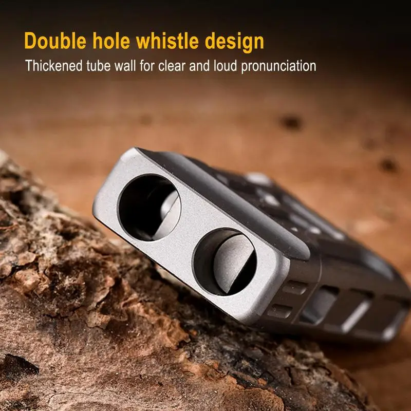 High Decibel Whistle Double Pipe Portable Camping Hiking Emergency Small Survival Whistle For Outdoor Activity Camping Tools