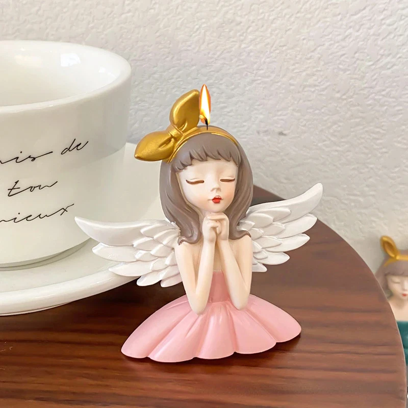 New Cute Angel Girl Silicone Mold DIY Aromatherapy Plaster Epoxy Making Kit Hand Soap Chocolate Cake Baking Tool Desk Decoration