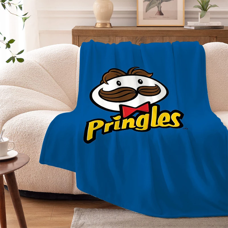 

Custom Blanket Sofa Winter P-Pringles King Size Warm Knee Bed Fleece Camping Nap Flannel Fluffy Soft Blankets Microfiber Bedding