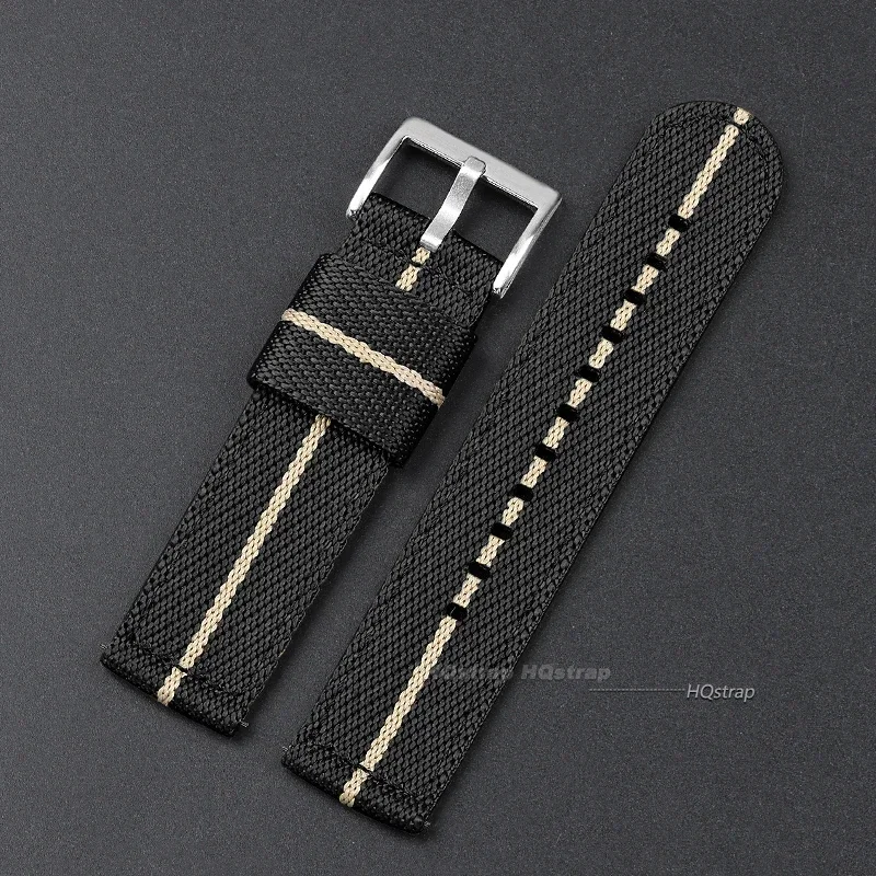 Adjustable Nylon Strap with Stainless Steel Buckle - Quick Release Universal Bracelet