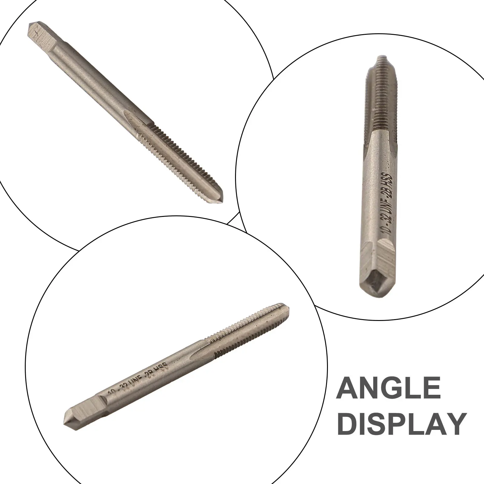 3PCS 10-32 나사탭 세트 10x32 고속강 직선 홈 나사탭핑 내부 공구