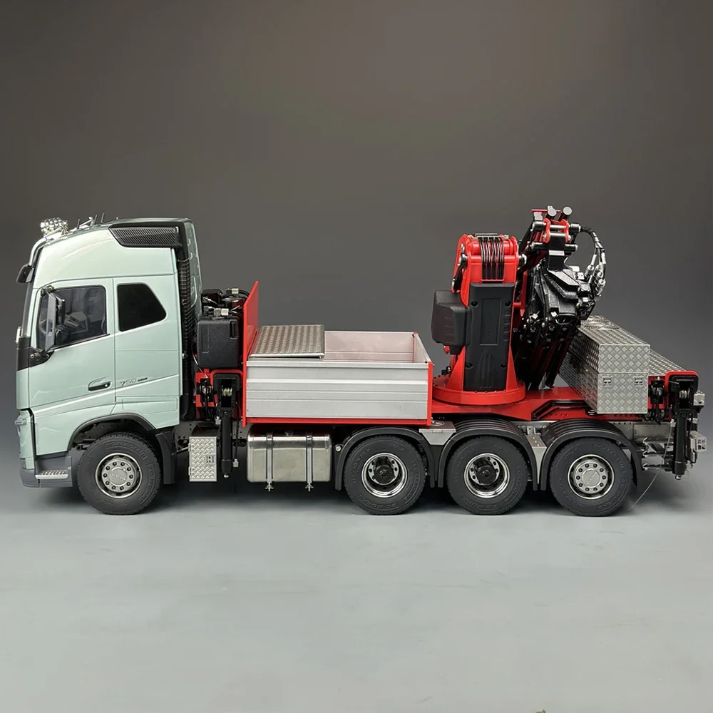 F1650 RC Truck Tamiya 1/14 FH750 8X8 Metal Hydraulic Belt Rear Steering F1650 Crane Dump Truck with Truck To Lift Model Toys 5