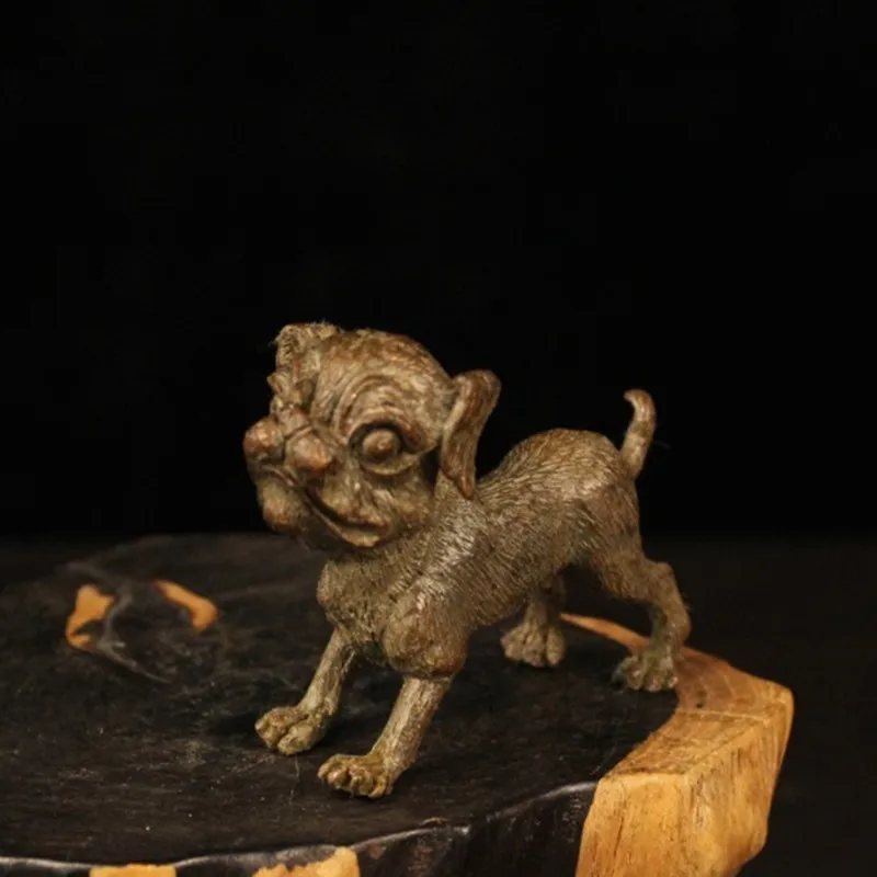 

Dog Statues Metal Bulldog Sculptures Garden Decor Bronze Crafts Gifts Animal Sculptures Garden Lawn Yard Home Decor Figurines