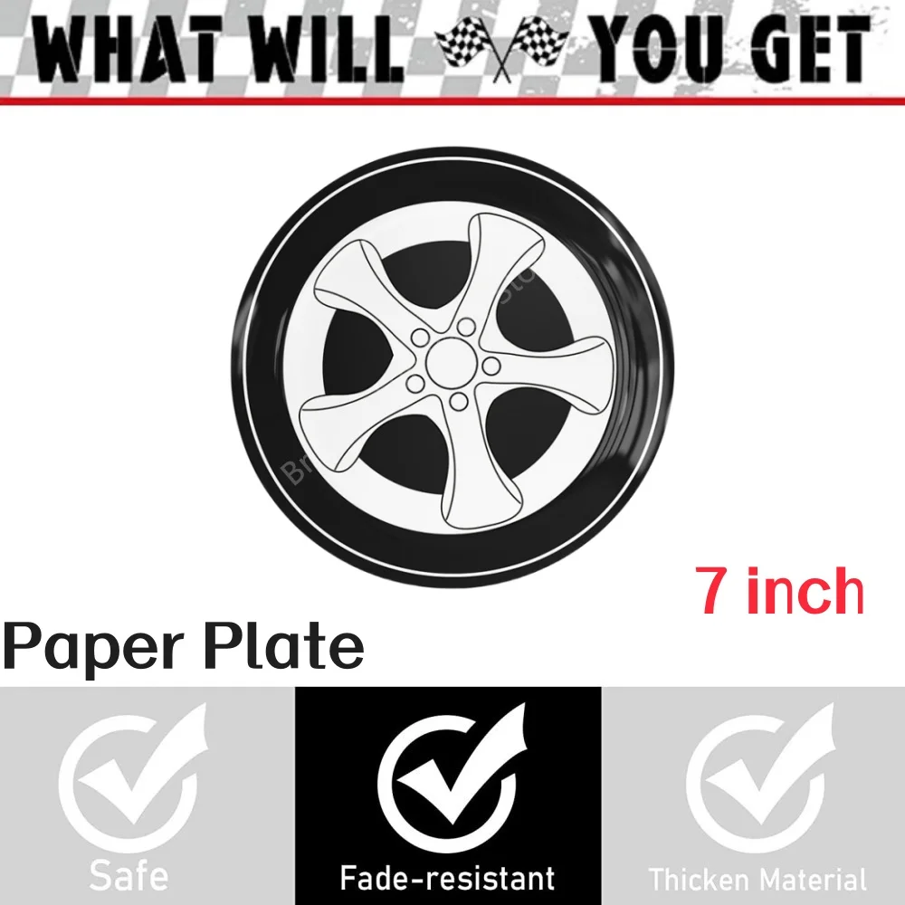 4 pezzi decorazioni per auto da corsa / compleanno auto da corsa / decorazioni con bandiera a scacchi / due feste di compleanno veloci / festa auto da corsa d'epoca - Italia