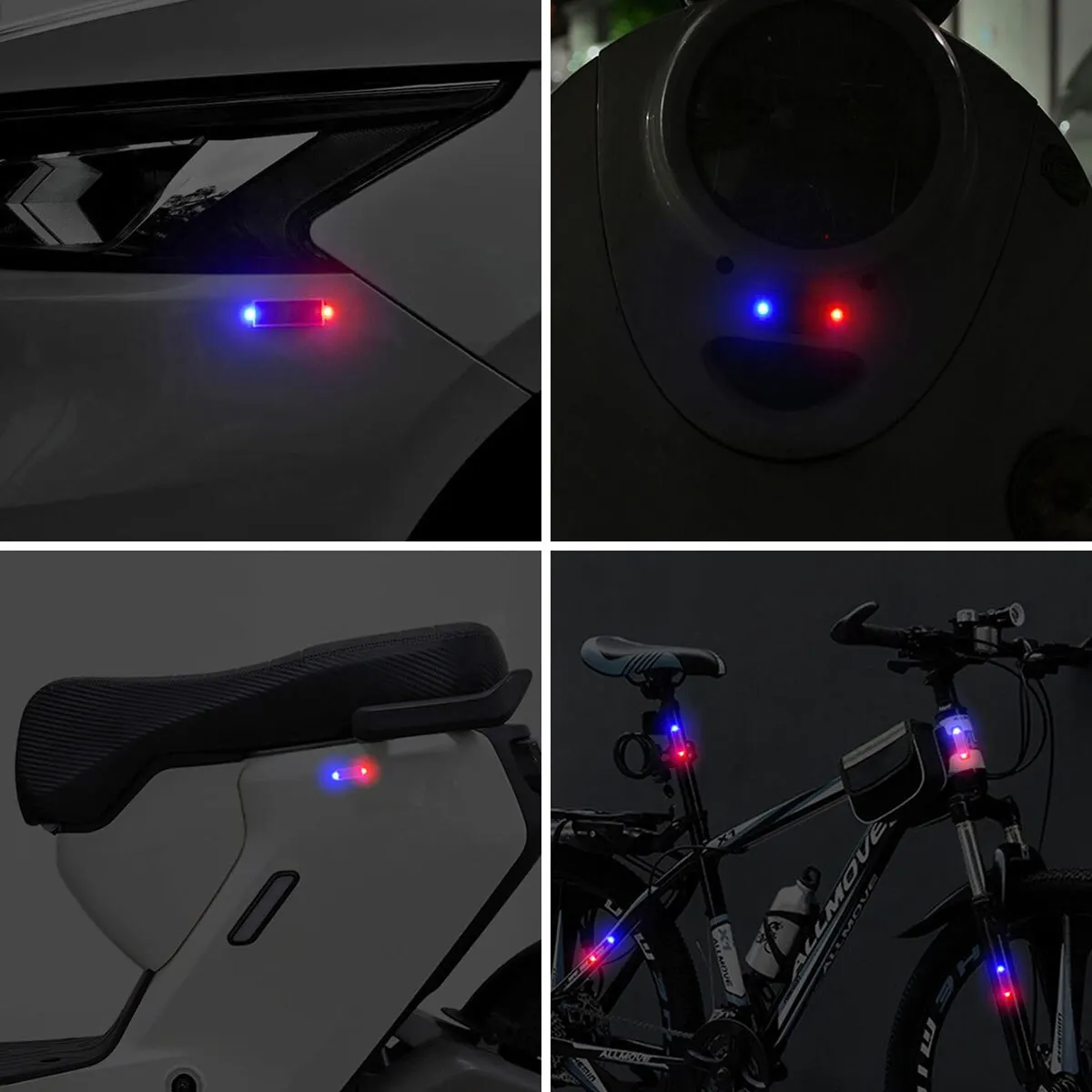 strobe light Solar Power Warning Light Car Motorcycles LED Flashlight Indicator In-Night Caution Running Lamp
