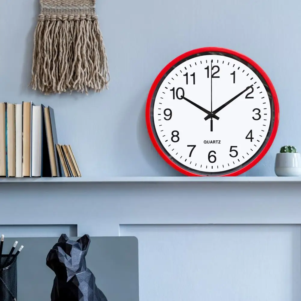 Round Clock Silent Wall Clock Large Number Round Wall for Home Office Decoration Silent Non-ticking 8 Inch Hanging wall clock
