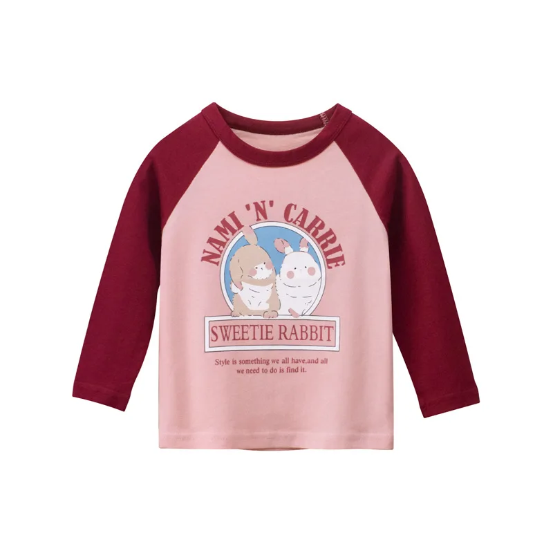 

2-8T Kid Girls T Shirt Toddler Clothes Spring Summer Top Long Sleeve Cotton Tshirt For Girls Childrens Tee Shirt Outfits