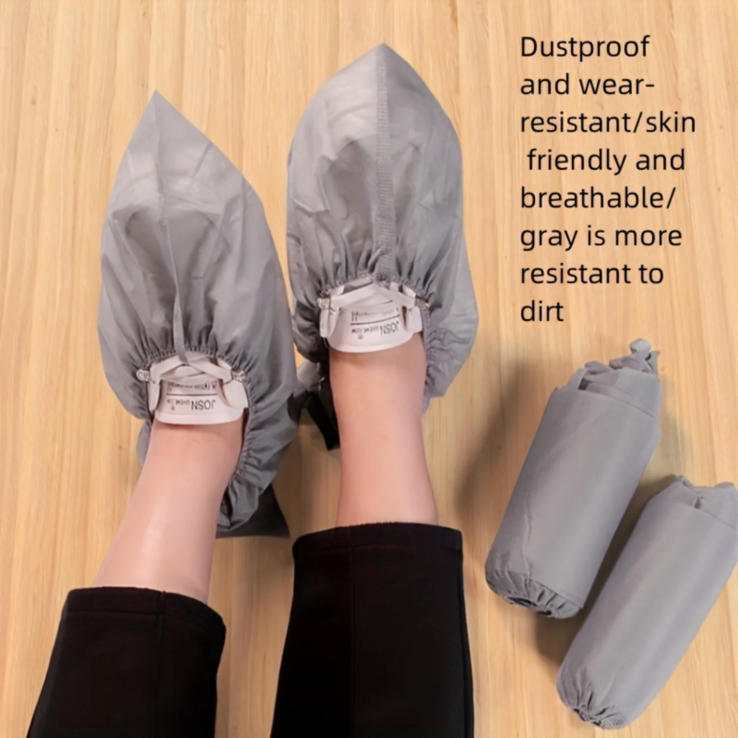 100PCS Waterproof & Non-Slip Shoe Covers-Reusable in Dry Conditions, Easy-On/Easy-Off Design-Ideal for , Office, Hospital Vi