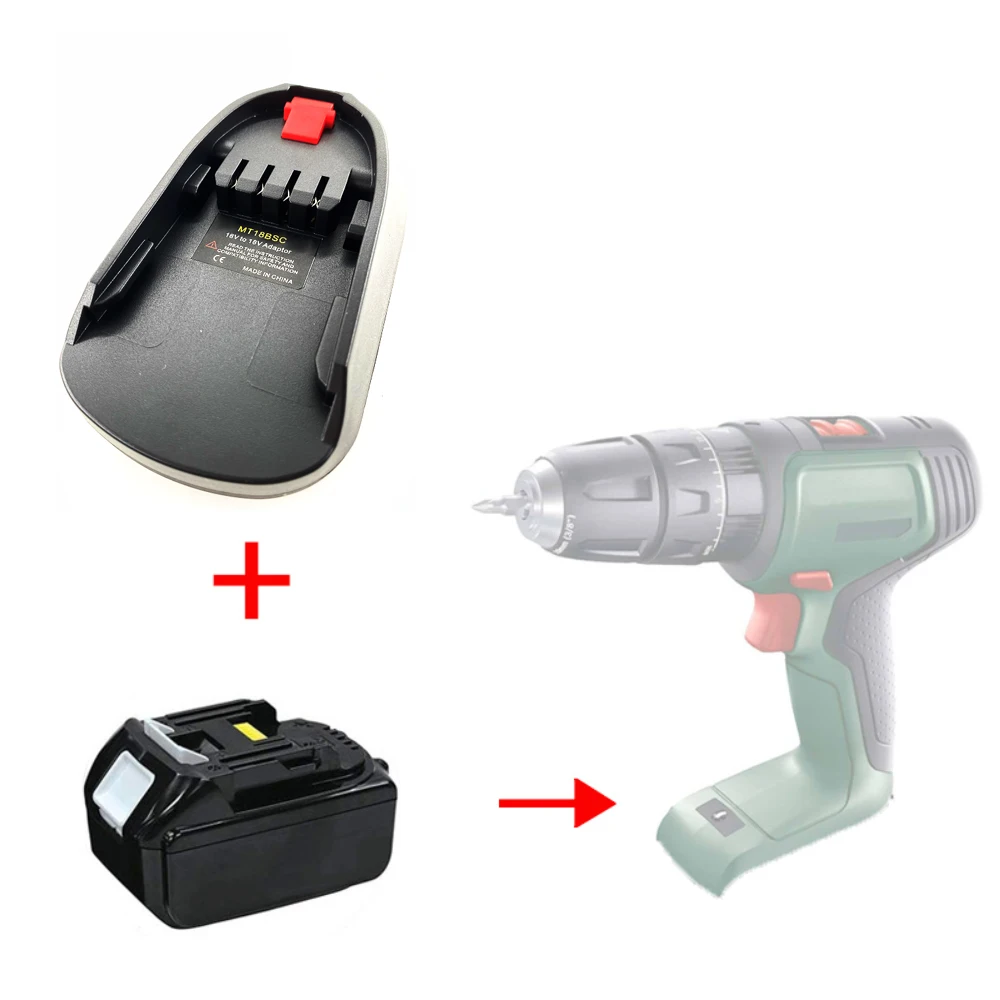 Conversor de Adaptador de Bateria Li-ion Bl1840 Bl1850 Converter para Bosch Série Pba Ferramentas Elétricas Mt18bsc Conversor Makita18v