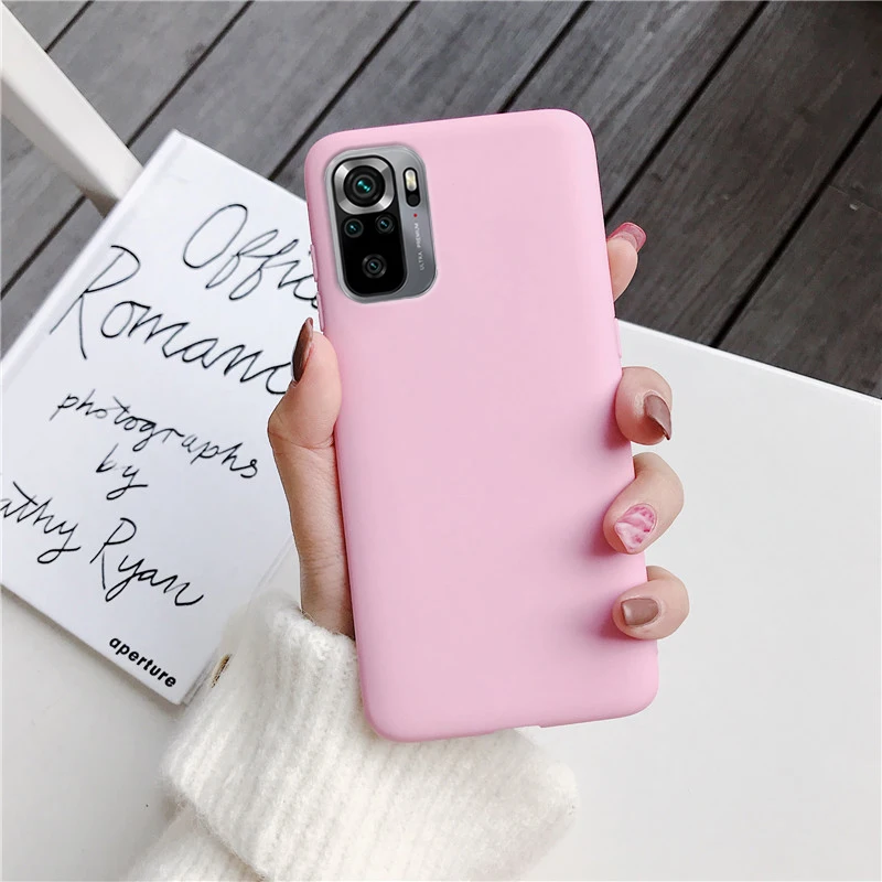 waterproof phone pouch Camera Protector Silicone Phone Case For Xiaomi Redmi Note 10 / Note10 Pro 10S Candy Color Matte Soft Tpu Back Cover waterproof case for phone Cases & Covers