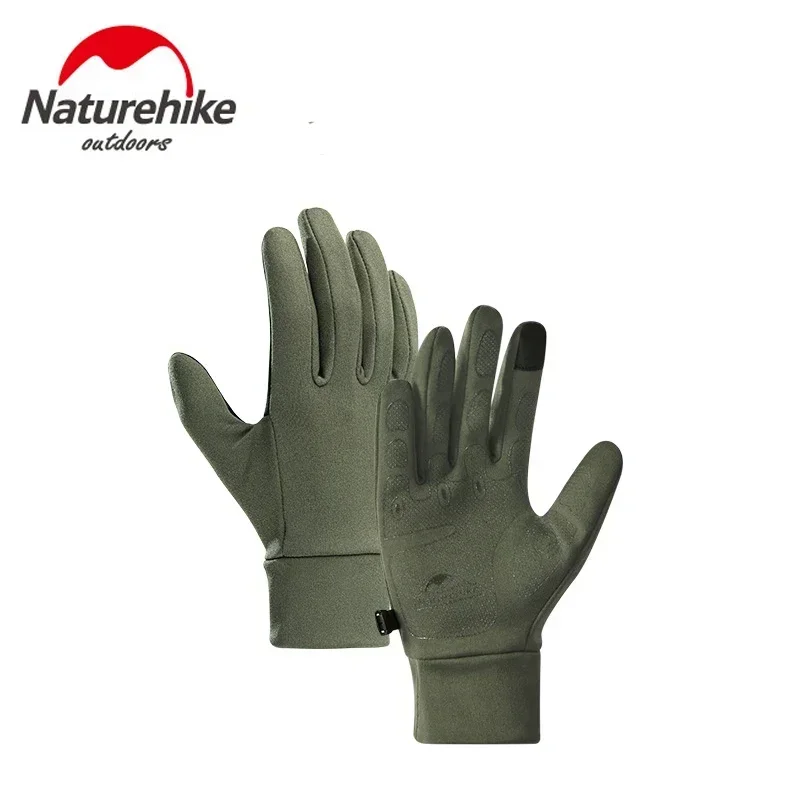 Naturehike Outdoor Cycling Touch-screen Non-slip Full Finger Glove Silicone Hiking Climbing Men Women Thin Cycling Gloves