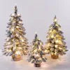 Christmas decorations: small flocked tree, Christmas tree, Nordic style snow tree, tabletop