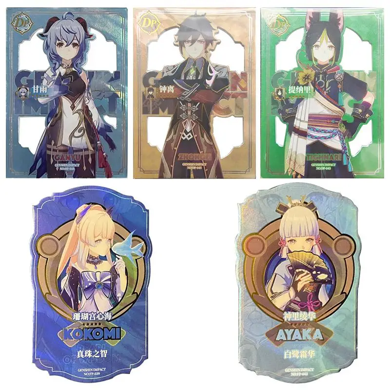 

Anime Genshin Impact Tighnari Nilou Sangonomiya Kokomi Kamisato Ayaka Ganyu collection card Children's toys Board game card