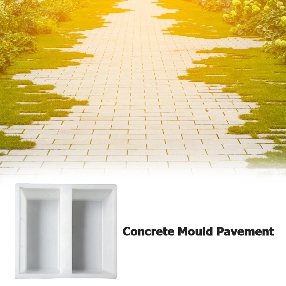 DIY Square Garden Path Maker Brick Cement Paving Mold Courtyard Road Walkway Garden Buildings Concrete Molds Stone Road Decor