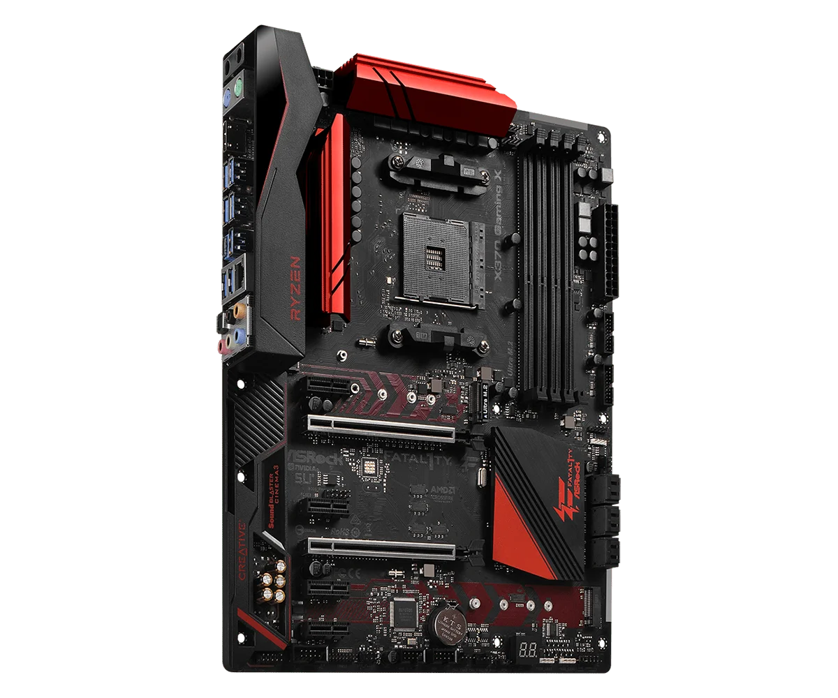 マザーボード X370 Fatal1ty +Ryzen5 1600 +32GB DDR4 ASRock > Fatal1ty X370 Professional Gaming