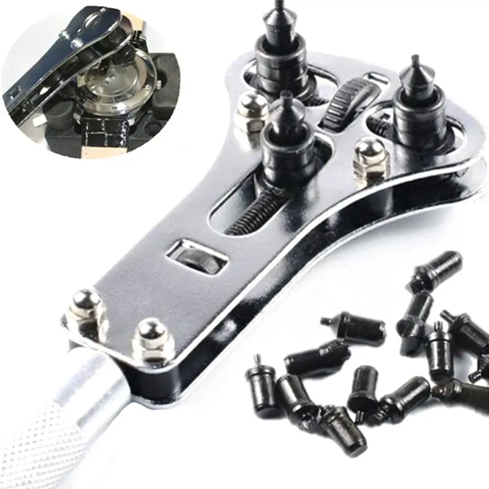 

Three Jaws Watch Repair Quartz Mechanical Wristwatches Back Case Opener Wrench Watch Battery Remover Press Closer Remover Wrench
