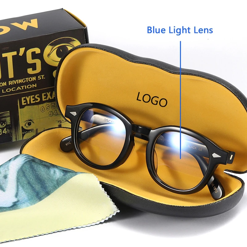 

Johnny Depp Anti Blue Light Glasses Man Lemtosh Eyeglasses Woman Luxury Brand Vintage Acetate Frame Computer Phone Goggles