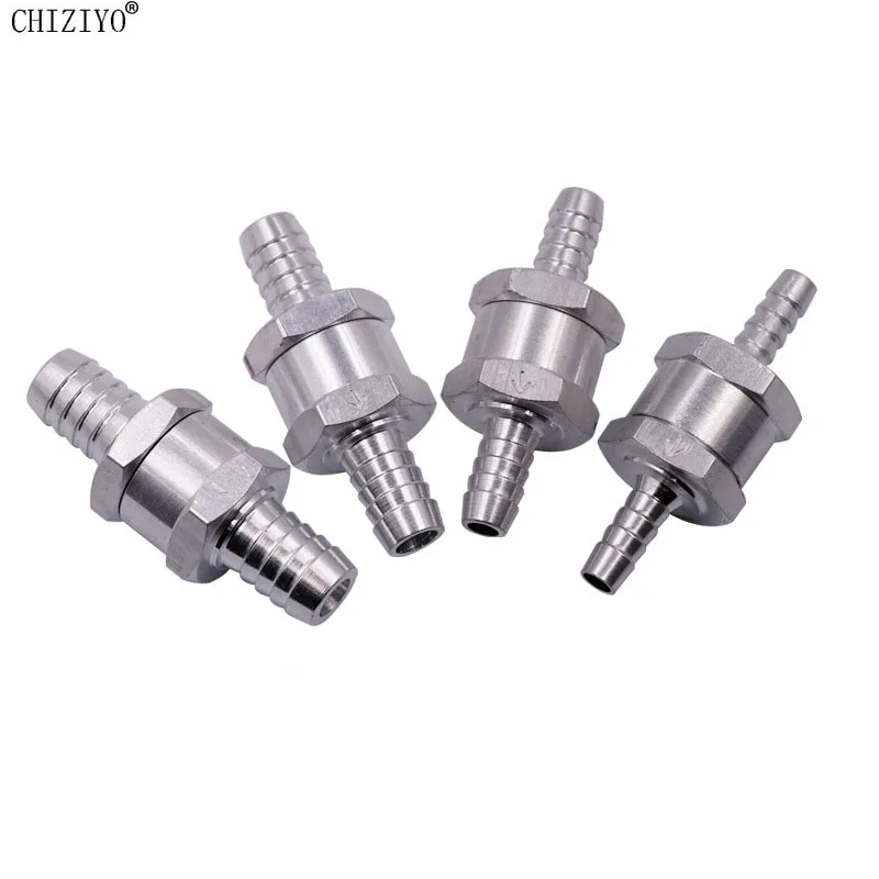 

6/8/10/12mm Aluminium Alloy One Way Fuel Non Return Check Valve Petrol Diesel for Car Automobile Helicopters Ships Motorcycles